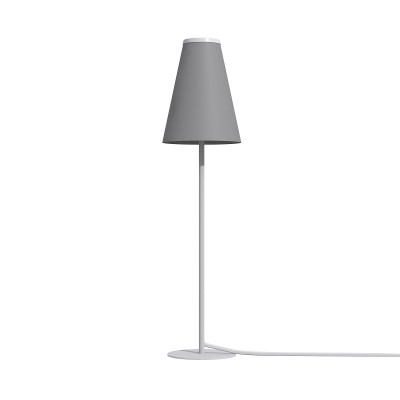 RIFL 1x10W, G9, IP20 Stolní lampa, základna kov, povrch šedá, stínítko textil, pro žárovku 1x10W, G9. 230V, IP20, tř.1, rozměry d=95mm, h=440mm, přívodní kabel l=1650mm, včetně vypínače na kabelu