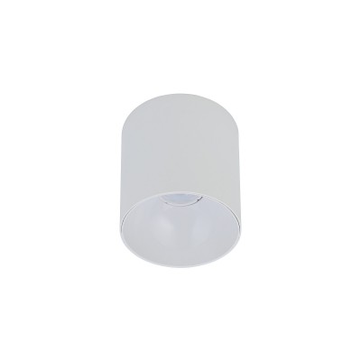 PONOT 1x10W, GU10, IP20 Stropní přisazené bodové svítidlo, těleso kov, povrch bílá, difuzor plast čirý, pro žárovku 1x10W, GU10, 230V, IP20, tř.1, d=127mm, h=125mm