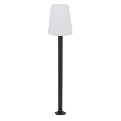 TULIN ST2 Stojací venkovní lampa, základna kov, povrch černá grafit, stínítko plast PE opál, pro žárovku 1x40W, E27, 230V, IP65, tř.1, rozměry d=275mm, h=1280mm