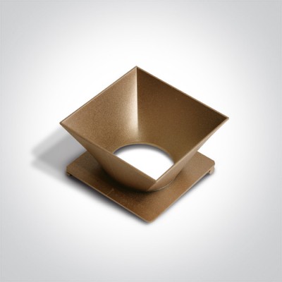 HUY SQ reflektor Výměnný reflektor pro svítidla, čtvercový, povrch mosaz, POUZE REFLEKTOR