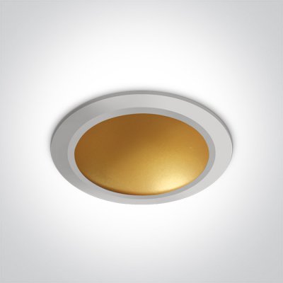 KEREN BI 16W/22W Stropní podhledové svítidlo, těleso kov, povrch bílá/černá, difuzor plast opál/mosaz, LED 16W/800lm, 22W/1550lm, teplá 3000K/neutrální 4000K, Ra80, 230V, IP20, tř.2, rozměry dle typu.