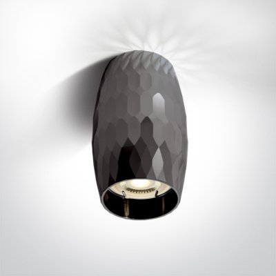 BILAV PL 1x10W GU10 Stropní přisazené bodové svítidlo, těleso kov, povrch mosaz/černý chrom, pro žárovku 1x10W, GU10, MR16, 230V, IP20, rozměry d=68mm, h=115mm