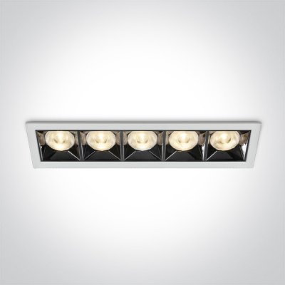 LESEI BI 20W Stropní podhledové, bodové, svítidlo, těleso kov, povrch bílá, LED 20W, 1600lm, teplá 3000K, vyzař. úhel 38°, 230V, IP20, tř.2, rozměry 207x47x54mm.
