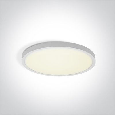 MICHEL PL 50W Stropní přisazené svítidlo, plast bílá, dif plast opál, LED 50W, 4000lm, přepín CCT teplota teplá 2800K/3200K/neutr. 4000K, Ra80, 230V, IP20, tř.2, rozměry d=600mm, h=27mm.
