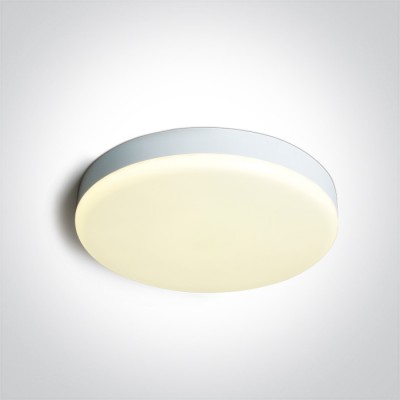 MICHEL PL R 35W IP65 Stropní venkovní svítidlo, plast bílá, dif plast opál, LED 35W, 3675lm, přepín CCT teplota teplá 3000K/neutr. 4000K/denní 6000K, Ra80, 230V, IP65, tř.2, rozměry d=350mm, h=55mm.