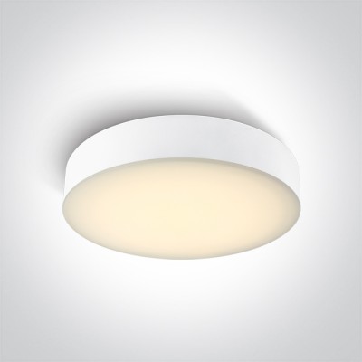 MICHEL R 20W CCT IP65 Stropní venkovní svítidlo, plast bílá, dif plast opál, LED 20W, 1300lm, přepín CCT teplota teplá 3000K/neutr. 4000K/denní 6000K, Ra80, 230V, IP65, tř.2, rozměry d=320mm, h=62mm