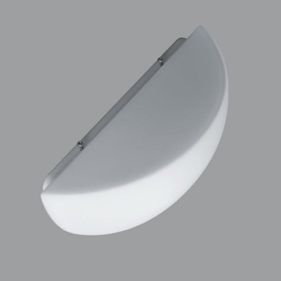NELA 2 - IN-22U7/264 Nástěnné svítidlo, základna kov, povrch bílá, difuzor sklo opál, pro žárovku 2x7W, E27 A60, 230V, IP43, tř.1, 350x190x150mm