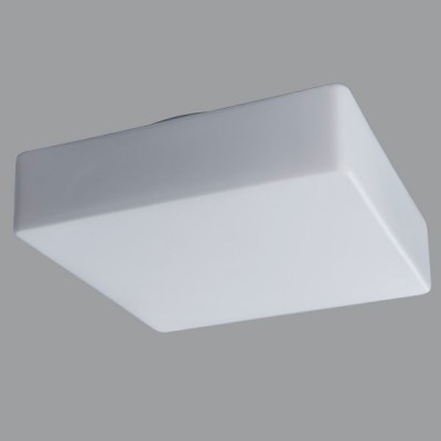 LINA 6, IN-22K76/039 Stropní svítidlo, základna kov, povrch bílá, difuzor sklo opál, pro žárovku 2x75W, E27 A60, 230V, do koupelny IP43, tř.1, 380x380mm, h=120mm