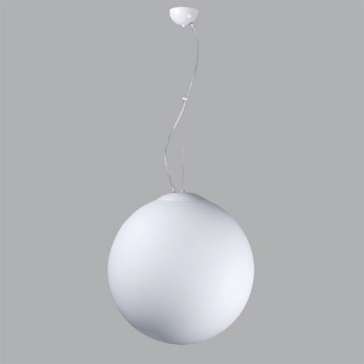 ADRIA L5, D=600MM Závěsné svítidlo, základna kov, povrch bílá /mosaz lesk zlatá / nerez leštěná / nerez broušená, difuzor sklo opál pro žárovku, nebo LED, 230V, IP20, d=400mm, lankový závěs l=1000 nebo 2000mm lze zkrátit