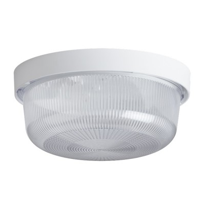 ELEKTRA 3, LED-1L11B07 IP54 8W Stropní, průmyslové svítidlo, základna polypropylen PP, povrch bílá, difuzor polykarbonát PC opál, LED 8W, 1010lm, neutrální 4000K, 230V, do koupelny IP54, IK10, tř.2, rozměry d=210mm, h=105m