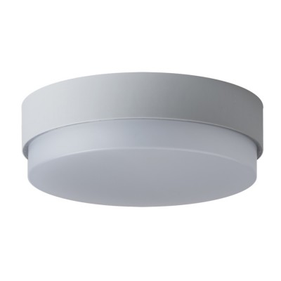 TRITON 2 LED-1L15C07/IN-184 IP65 21W senzor HF Stropní, průmyslové svítidlo, senzor HF, záběr 150°, dosah 8m, čas 10s-10min,základna PC šedá, dif PC opál, LED 21W, 2920lm, neutrál 4000K, 230V, zvýš krytí IP65, IK10, tř.2, d=360mm, h=108mm