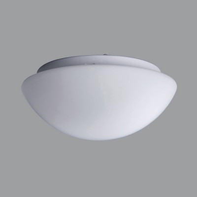 AURA 7 LED-1L12C03BT12/012 HF 4000 Stropní svítidlo,HF senzor pohybu dosah 8m,záběr 150°/360°,čas 10s-10min, soumrak, zákl kov bílá, sklo opál, LED 9W, neutr 4000K,1140lm/740lm, Ra80, 230V, IP44, tř.1, "F", d=250mm, h=110mm, b