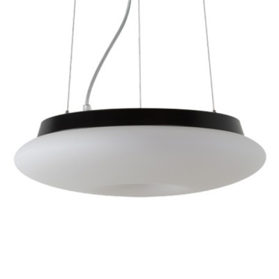 SATURN L1 LED-1L61C03ZL11/462 18W Závěsné svítidlo, základna kov, povrch černá, difuzor sklo triplex opál, LED 18W, 2390lm, neutrální 4000K, 230V, IP20, tř.1, d=350mm,vč lank závěsu l=1000mm, lze zkrátit