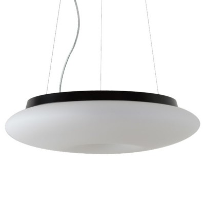 SATURN L2 LED-1L62C07ZL11/482 33W Závěsné svítidlo, základna kov, povrch černá, difuzor sklo triplex opál, LED 33W, 4460lm, neutrální 4000K, 230V, IP20, tř.1, d=490mm, vč lank závěsu=1000mm, lze zkrátit