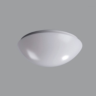 TITAN 1A, IP54, d= 220mm Stropní svítidlo, základna kov, povrch bílá, difuzor plast opál, pro žárovku E27, nebo LED, 230V, do koupelny IP54, rozměry d=220mm, h=100mm, úchyt stínítka klapky