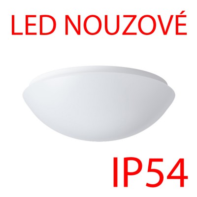 TITAN 1 LED-1L14C03KN62 NOUZOVÉ IP54 15W Nouzové svítidlo, SA - výdrž 3h, základna kov, povrch bílá, difuzor PC/PMMA opál, LED 15W, 2000lm/2110lm, teplá 3000K/neutrální 4000K, 230V, zvýšené krytí IP54, IK10, tř.1, d=300mm, h=105mm