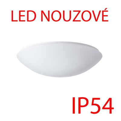 TITAN 3 LED-2L43C07KN94 IP54 NOUZOVÉ Nouzové svítidlo, SA - výdrž 3h, základna kov, povrch bílá, difuzor PC/PMMA opál, LED 37W/56W, 5050lm/7250lm/5330lm/7640lm, teplá 3000K/neutrální 4000K, 230V, zvýšené krytí IP54, IK10, tř.1, d=500mm, h=130mm