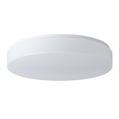 DELIA 2 LED-1L16C07KN83 NOUZOVÉ IP54 senzor HF Nouzové svítidlo, SA - výdrž 3h + senzor HF, záběr 150°, dosah 8m, čas 10s-10min, zákl kov bílá, dif PMMA opál, LED 28W, 3690lm, teplá 3000K, 230V, do koupelny IP54, tř.1, d=400mm, h=80mm