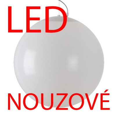 ISIS L4 LED-5L07C09ZL11 NOUZOVÉ 44W D=500MM Nouzové svítidlo, SA - výdrž 3h, základna kov, povrch bílá/mosaz/nerez lesk/nerez broušená, difuzor PE opál, LED 44W, 5880lm/6200lm, teplá 3000K/neutrální 4000K, 230V, IP40, tř.1, d=500mm, vč lankového závěsu dle typu lze zkr