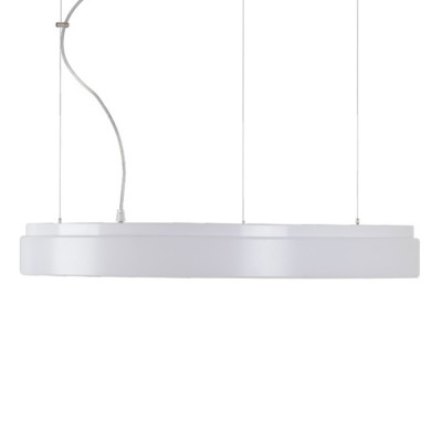 DELIA L4 LED-6L51B10ZL11 IP41 109W Závěsné svítidlo, základna kov, povrch bílá, difuzor plast PMMA opál, LED 109W, 14790lm, teplá 3000K, 230V, do koupelny IP41, tř.1, d=650mm, h=85mm, vč lank závěsu l=1000mm lze zkr