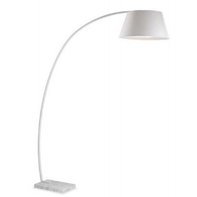 INGE Stojací oblouková pokojová lampa, materiál kov, povrch černá, stínítko plast černá, pro žárovku 40W, E27, 230V, IP20, tř.2,výška h=1850mm, stínítko d=500mm