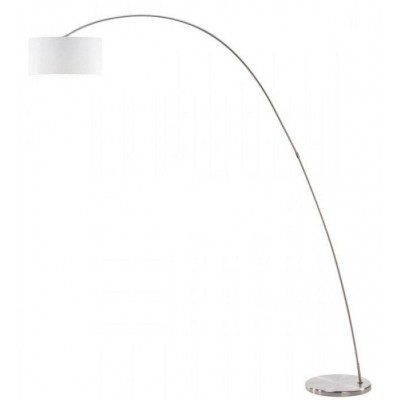 BOW stojací lampa Stojací lampa, materiál kov, povrch kovová, stínítko plast bílá, pro žárovku 25W, E27, 230V, IP20, tř.2,výška h=2200mm, stínítko d=400mm