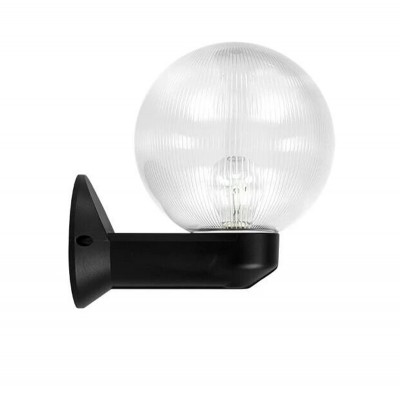 CAPIN WL 1x15W E27 Nástěnné venkovní svítidlo, základna plast černá, difuzor plast čirý, pro žárovku 1x15W, E27, 230V, IP44, rozměry d=200mm, h=250mm.