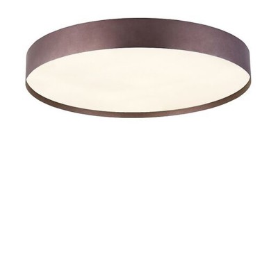 ERIGO 50W Stropní svítidlo, těleso kov, povrch kávová, difuzor plast opál, LED 50W, 3250lm, teplá 3000K, Ra80, 230V, IP20, rozměry d=600mm, h=100mm