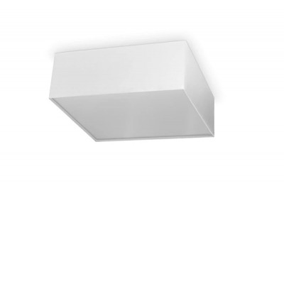 FENDY SQ 27W Stropní přisazené svítidlo, těleso kov, povrch bílá, difuzor plast opál, LED 27W, 2600lm, neutrální 4000K, 230V, IP20, rozměry 220x220x55mm.