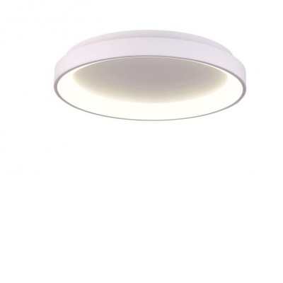 ENIM 38W TRIAC CCT Stropní svítidlo, těleso kov, povrch bílá, dif. plast opál, LED 38W, 3300lm, přepínačem nastav. teplota CCT teplá 3000K-denní 6500K, stmív. TRIAC, Ra80, 230V, IP20, rozměry d=480mm, h=60mm.