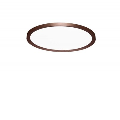 PUERI 60W CCT PUSH Stropní přisazené svítidlo, hliník, kávová, dif plast opál, LED 60W, 4334lm, nast. CCT teplá 3000K-neutrální 4000K, stmív. PUSH, 230V, IP20, d=600mm, h=50mm, svítí nahoru/dolů.
