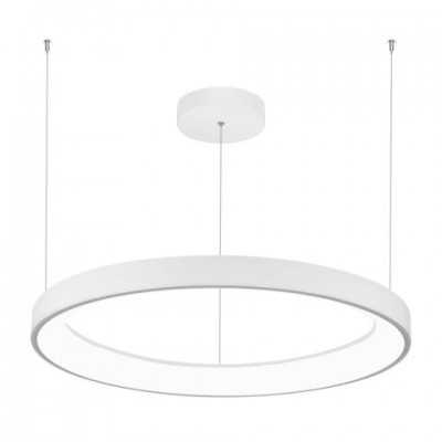 ENIM HL II 48 Tuya WiFi, CCT Závěsné svítidlo, kov, bílá, dif plast opál, LED 48W, 4190lm, dálk ovlad (včetně) nebo Tuya, WiFi, stmívat, nast CCT teplota teplá 3000K-denní 6500K, 230V, IP20, d=580mm, vč závěs lanka l=1500mm