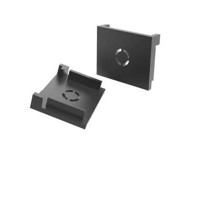 HOROS koncovka III Koncovka přisazeného profilu, těleso plast černá, sada 2ks