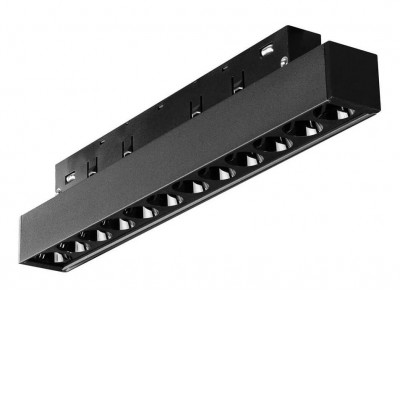 ZNAM 12W Bodové svítidlo do mag. systému, buňkové, těleso kov, povrch černá, LED 12W, 840lm, neutrální 4000K, vyzař. úhel 55°, 48V, IP20, rozměry 221x40x23mm.