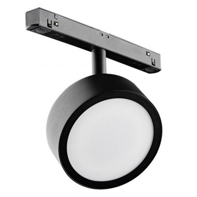 LEIN 18W DALI Svítidlo do mag. systému, nast. směr svícení, těleso kov, povrch černá, dif plast opál, LED 18W, 1207lm, teplá 3000K, stmív. DALI DT6, vyzař. úhel 120°, Ra90, 48V, IP20, rozměry d=102mm.