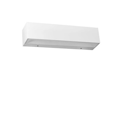 CEKRO 8W, CCT Nástěnné venkovní svítidlo, těleso hliník, povrch bílá, difuzor plast, LED 8W, 750lm, přepín. CCT teplá 3000K-neutrální 4000K, 230V, IP65, rozměry 260x60x65mm, svítí dolů.