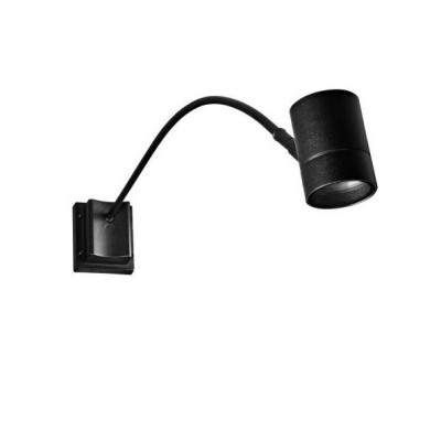 BLOUK WL 1x10W GU10 Nástěnné bodové svítidlo, fexibilní rameno, těleso kov, povrch černá, pro žárovku 1x10W, GU10, 230V, IP54, tř.1, hlavice d=90mm, l=780mm.