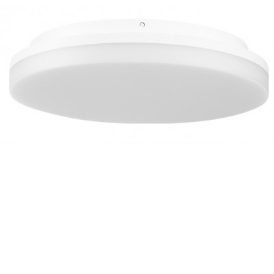 NODU RO 24W, CCT, RGB, IP54 Stropní venkovní svítidlo, plast, bílá, difuzor plast opál, LED 24W, 2350lm, ovl smart telefon Tuya, WiFi, stmívání, nast teplota CCT teplá 3000K - denní 6000K, Ra80, RGB, 230V, IP54, d=280mm, h=51mm