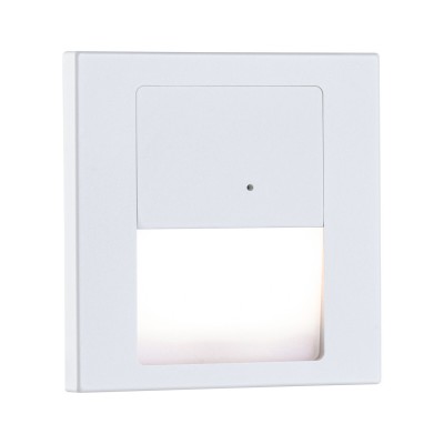 STEPS HF senzor MASTER LED 1W Vestavné svítidlo do stěny, MASTER HF senzor pohybu, záběr 180°, dosah cca 3m, čas 30s-5minut, materiál plast, bílá, LED 1W, teplá 2700K, 80lm, 230V, IP20, 80x80x35mm, svítí dolů, montáž do KU68