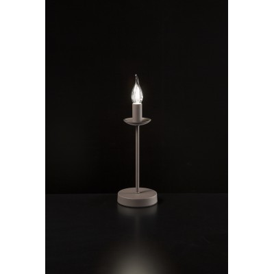 EMS TL Stolní lampa, těleso kov, povrch šedá, pro žárovku 1x40W, E14, 230V, IP20, rozměry d=120mm, h=300mm.