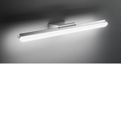 GRIESBACH Nástěnné svítidlo, těleso kov, povrch chrom lesk, difuzor plast opál, LED 14W, 1540lm, neutrální 4000K, 230V, IP20, rozměry 600x40x85mm.