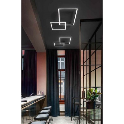 ORB PL 20W CCT Stropní svítidlo, základna hliník, povrch černá, dif. plast opál, LED 20W, 1500lm, přepín. CCT teplá 3000K/neutr 4000K/denní 6000K, stmív. TRIAC., Ra80, 230V, IP20, rozměry 290x420mm.