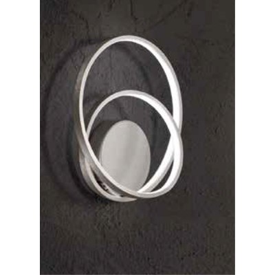 RAPPEN WL 28W CCT Nástěnné svítidlo, základna hliník, povrch bílá/broušená šedá/skořicová mat, dif. plast opál, LED 28W, 2240lm, přepín. CCT teplá 3000K/neutrální 4000K/denní 6000K, stmívatelné TRIAC., Ra80, 230V, IP20, rozměry d=300mm, h=100mm.