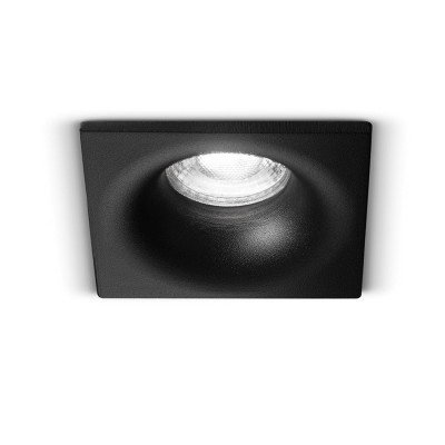 BARGETEH SQ Stropní, podhledové svítidlo, těleso kov, povrch černá mat, pro žárovku 1X35W, GU10, 230V, IP20, rozměry 85x85mm, h=30mm.