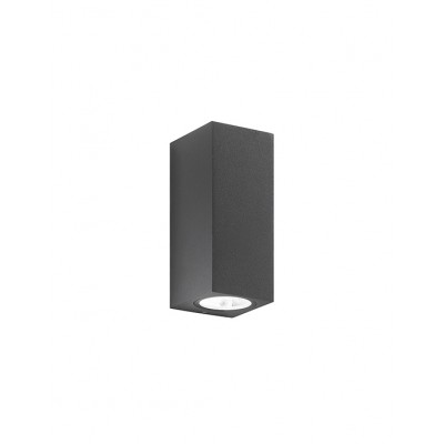 ZANDA WL 2x35W GU10 IP65 Nástěnné venkovní svítidlo, materiál kov, povrch černá antracit/bílá, difuzor sklo, pro žárovku 2x35W, GU10, 230V, IP65, tř.1, rozměry 70x165x80mm, svítí nahoru/dolů.