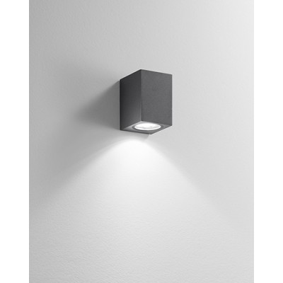 ZANDA WL 1x35W GU10 IP65 Nástěnné venkovní svítidlo, materiál kov, povrch černá antracit/bílá, difuzor sklo, pro žárovku 1x35W, GU10, 230V, IP65, tř.1, rozměry 70x100x80mm, svítí dolů.