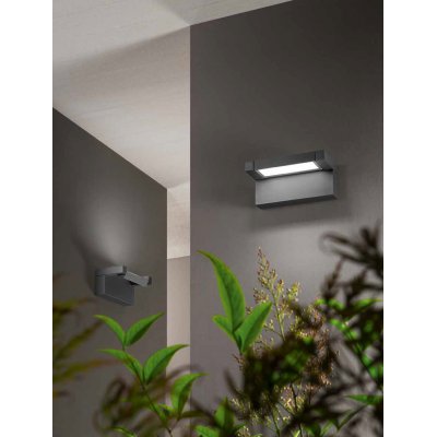 ANDRE WL 20W CCT IP65 Nástěnné venkovní svítidlo, nast. sklon svícení, hliník, černá antracit, dif plast opál, LED 20W, 1750lm,CCT přepín teplota teplá 3000K-neutr 4000K, Ra80, 230V, IP65, tř.1, rozměry 205x80x105mm.