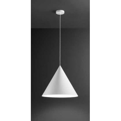 LOMNE HL 1x60W E27 Závěsné svítidlo, těleso kov, povrch bílá, pro žárovku 1x60W, E27, 230V, IP20, tř.1, rozměry d=400mm, h=330mm, vč závěs kabelu s textil úpletem l=3000mm, lze zkr.