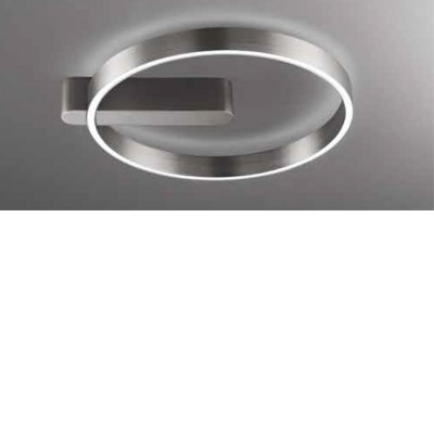 MIRONE WL/PL 52W CCT Nástěnné nebo stropní svítidlo, těleso kov, povrch broušená šedá, dif plast opál, LED 52W, 4160lm, přepín CCT teplá 3000K-neutr 4000K-denní 6000K, Ra80, 230V, IP20, tř.1, rozměry d=575mm, h=80mm.