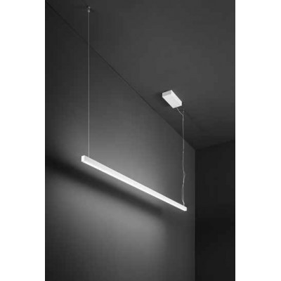 ZAO HL 45W CCT Závěsné svítidlo, hliník, bílá, dif. plast opál, LED 45W, 3600lm, přepín. CCT teplá 2700K/3000K-neutr 4000K, stmív. TRIAC, Ra80, 1515x70mm, vč závěs lanka l=1500mm, lze zkr, svítí nahoru/dolů